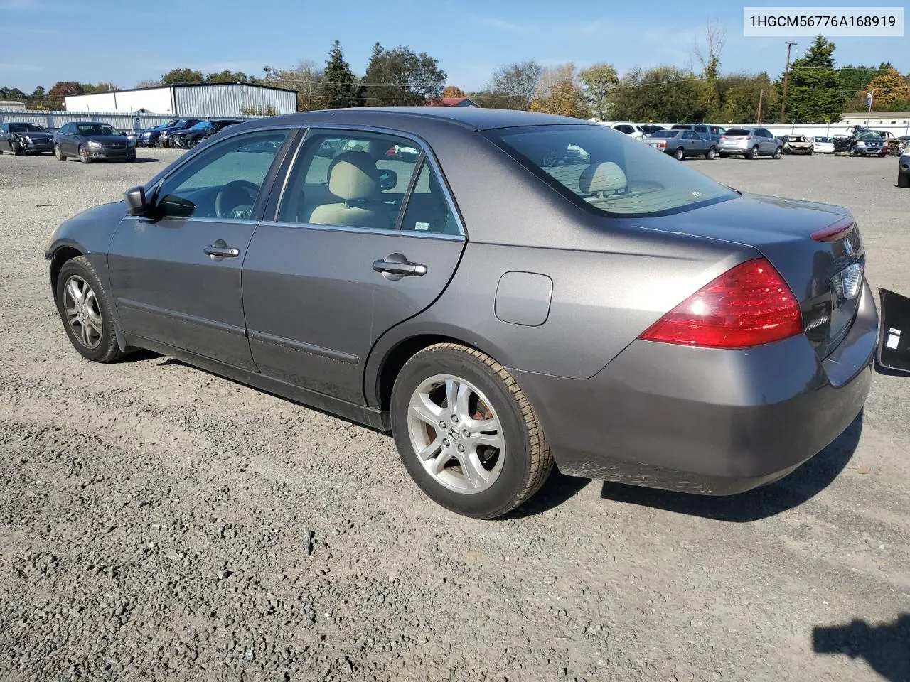 2006 Honda Accord Ex VIN: 1HGCM56776A168919 Lot: 78363234