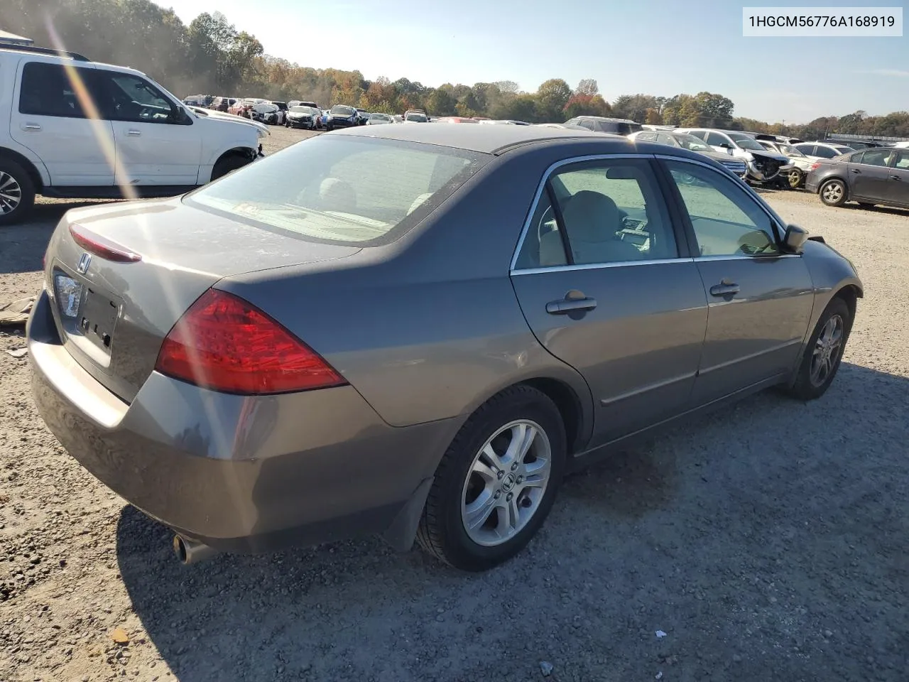 2006 Honda Accord Ex VIN: 1HGCM56776A168919 Lot: 78363234