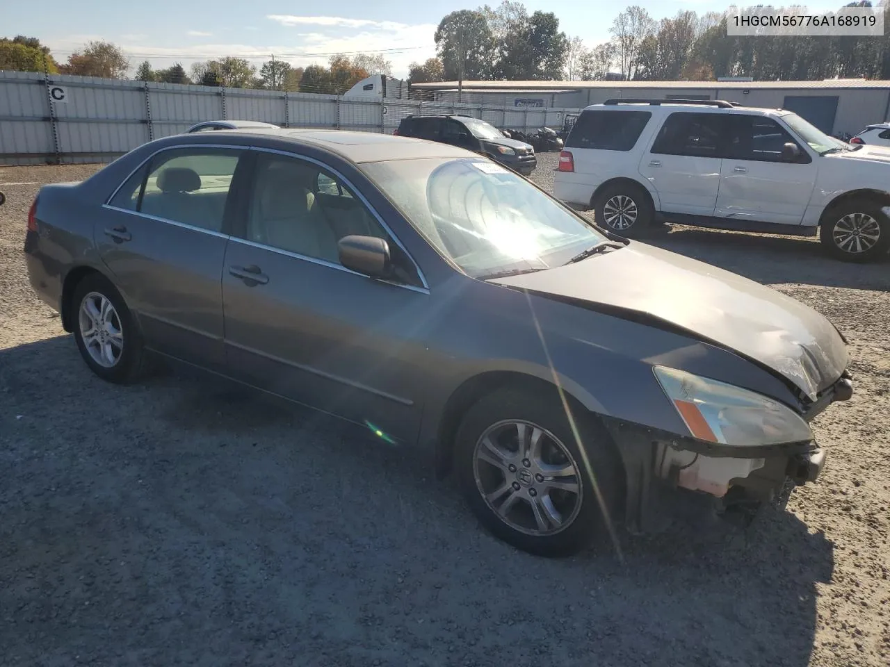 2006 Honda Accord Ex VIN: 1HGCM56776A168919 Lot: 78363234