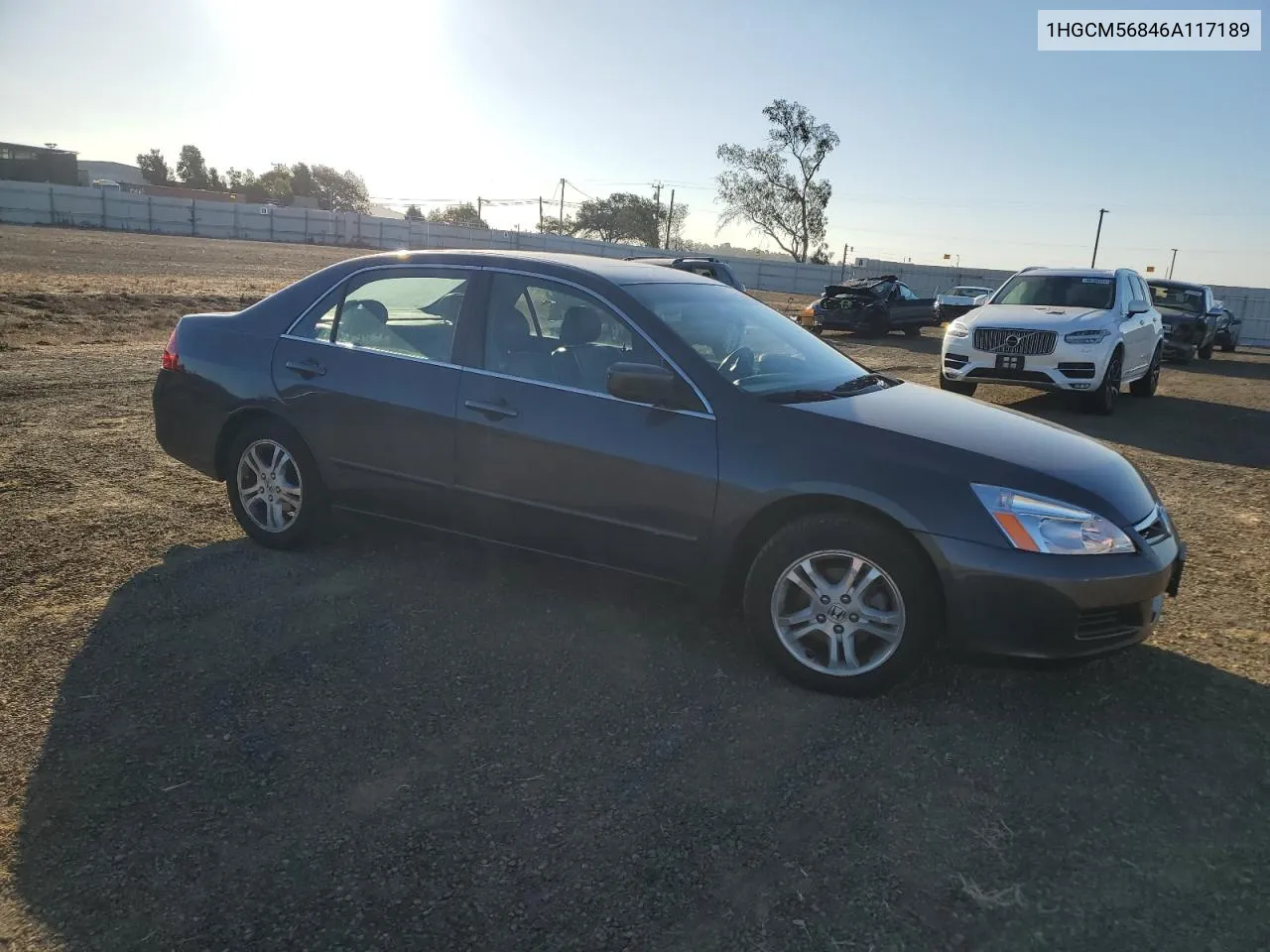 2006 Honda Accord Ex VIN: 1HGCM56846A117189 Lot: 79359544