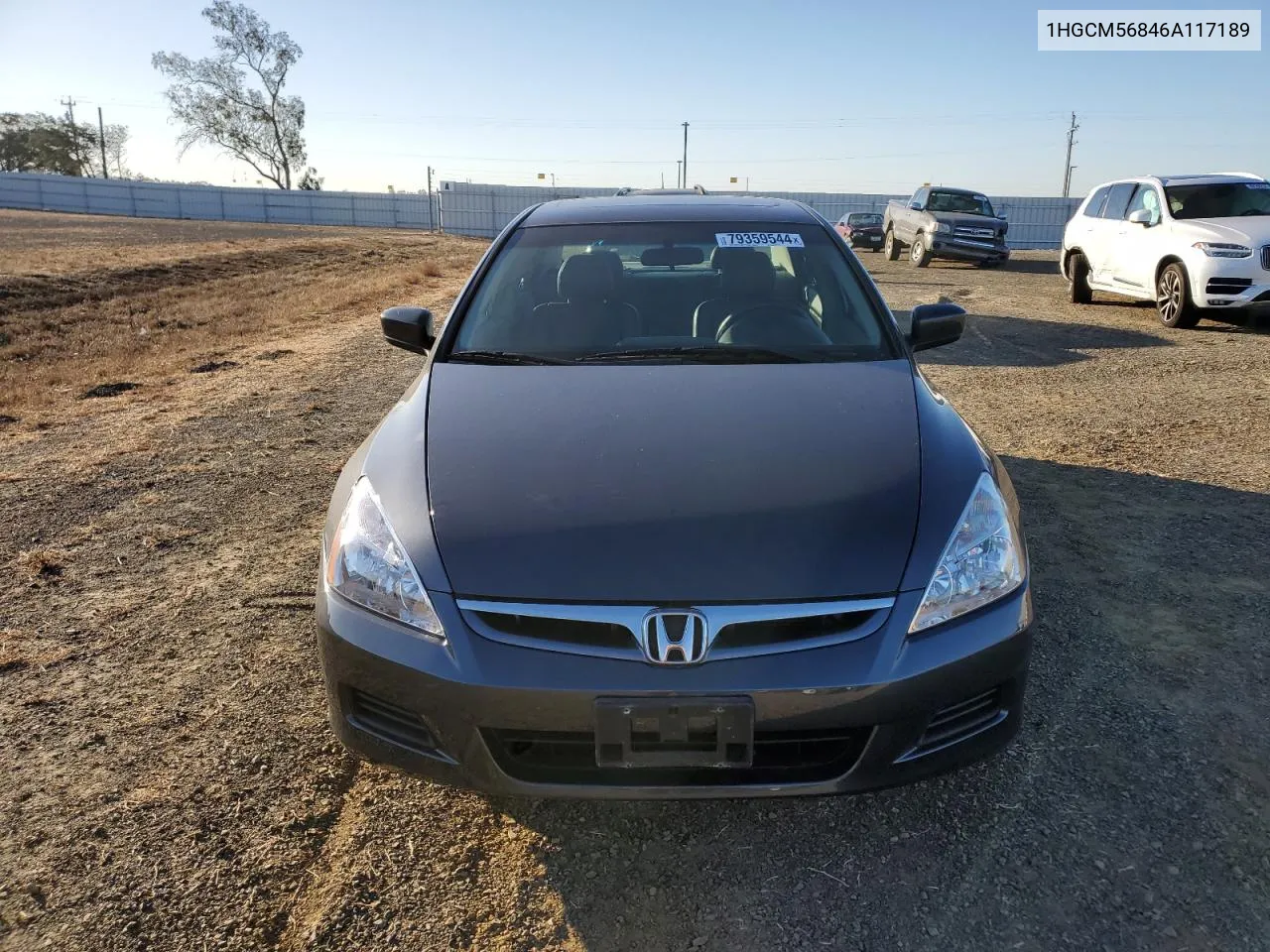 2006 Honda Accord Ex VIN: 1HGCM56846A117189 Lot: 79359544