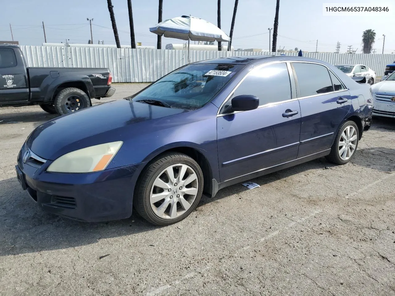 2007 Honda Accord Ex VIN: 1HGCM66537A048346 Lot: 47153524