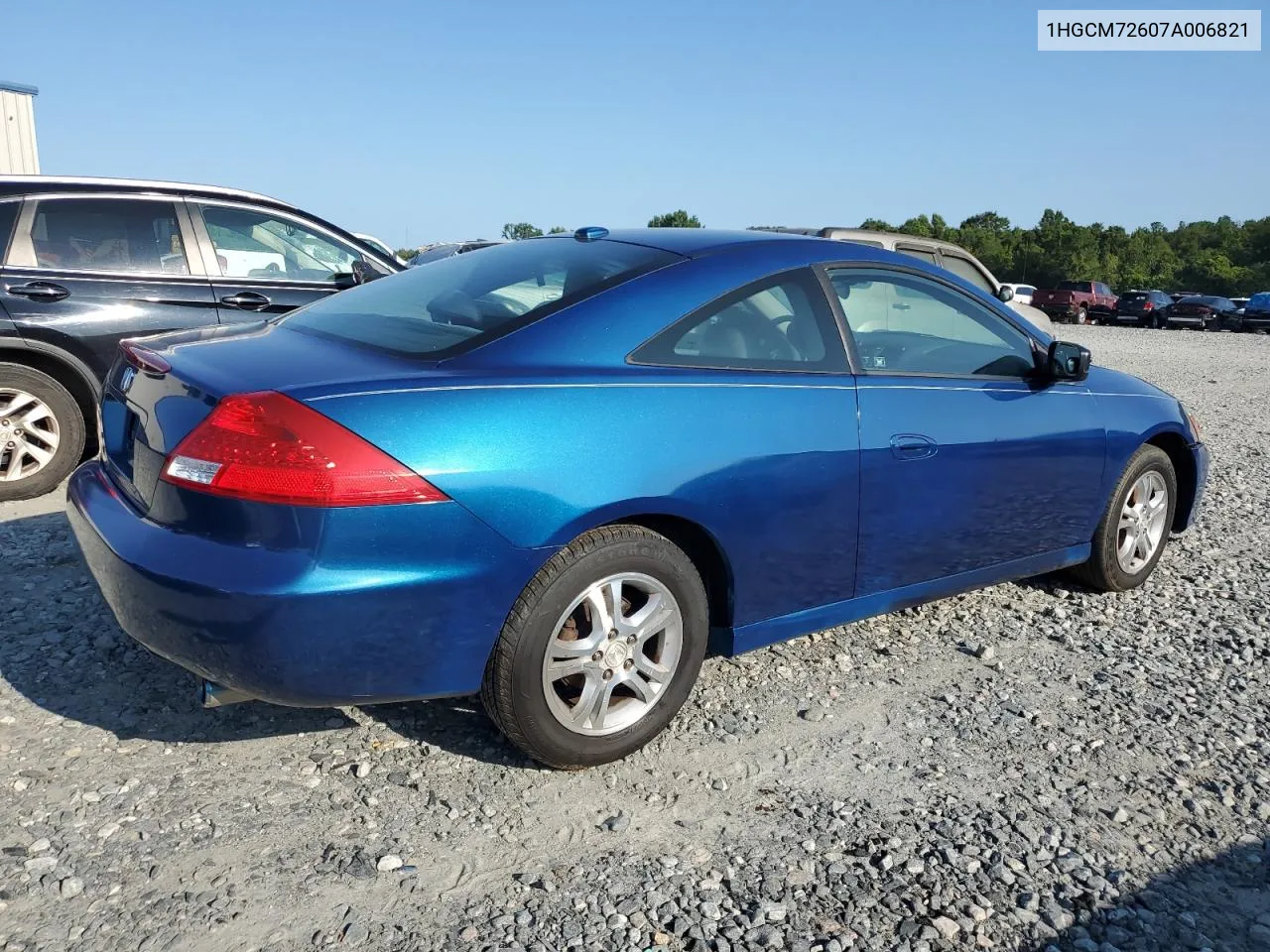 1HGCM72607A006821 2007 Honda Accord Ex