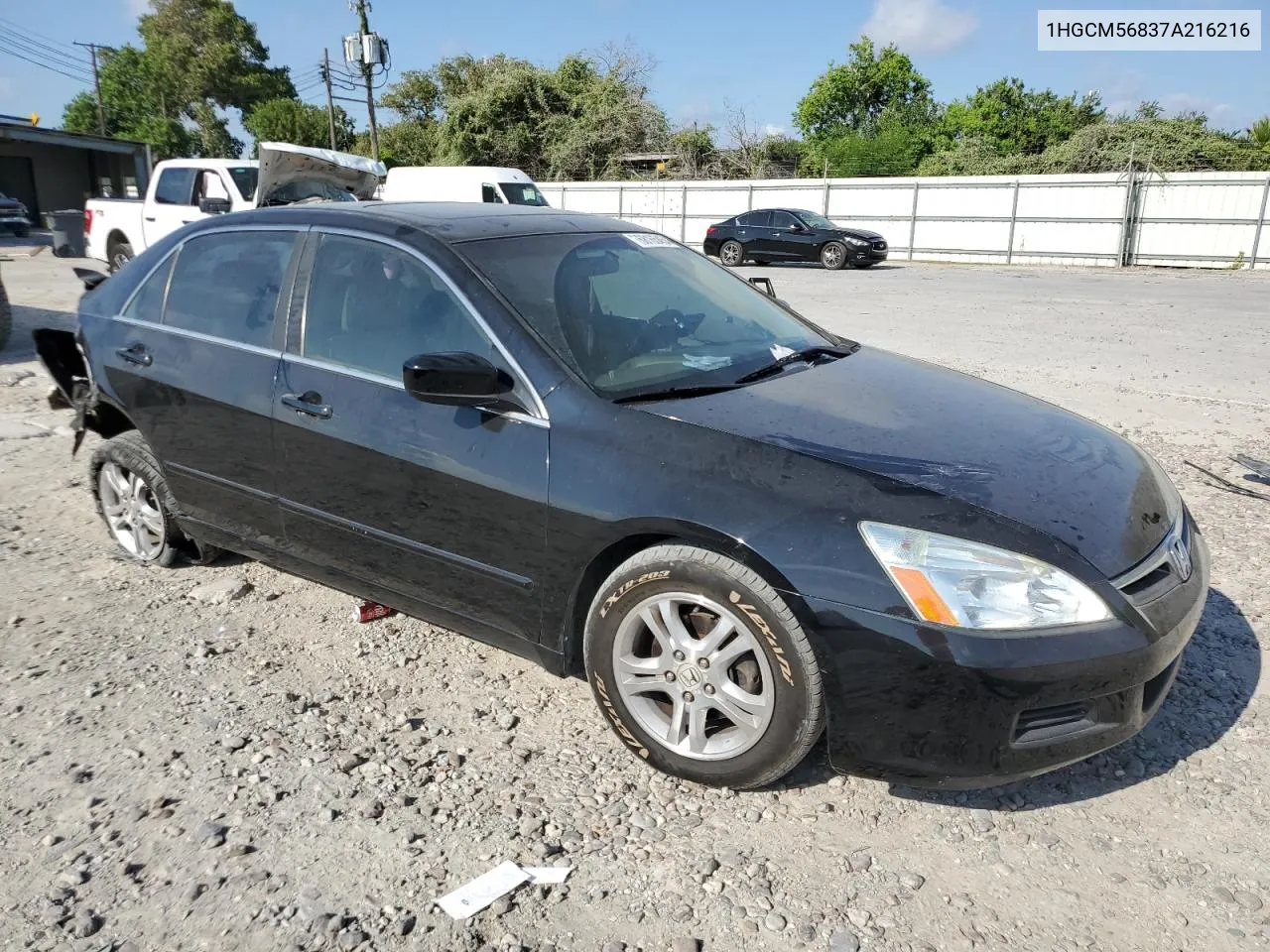 2007 Honda Accord Ex VIN: 1HGCM56837A216216 Lot: 68165454