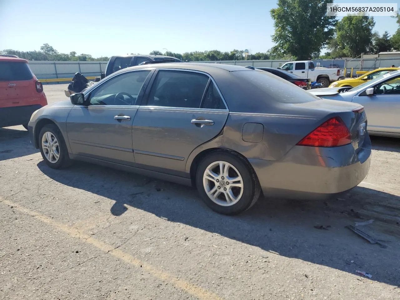 1HGCM56837A205104 2007 Honda Accord Ex