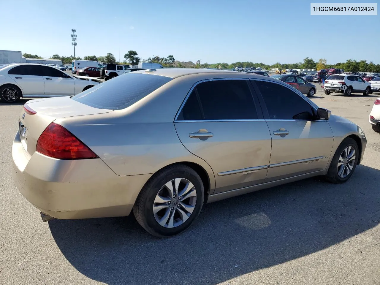 2007 Honda Accord Ex VIN: 1HGCM66817A012424 Lot: 70609574