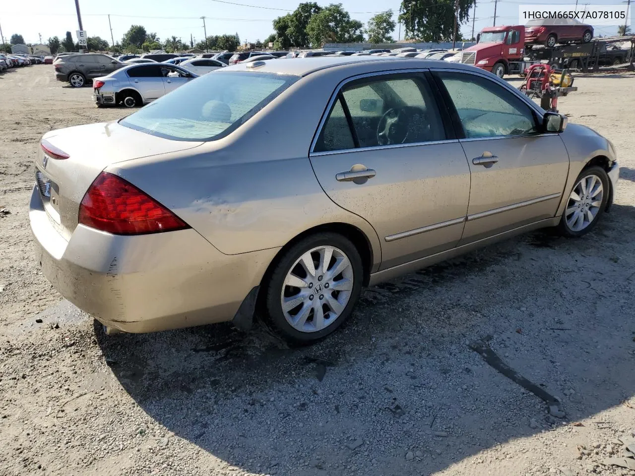 2007 Honda Accord Ex VIN: 1HGCM665X7A078105 Lot: 72196944