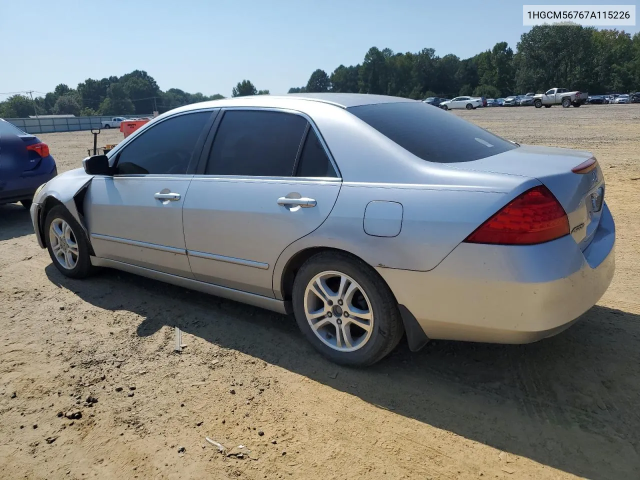 2007 Honda Accord Ex VIN: 1HGCM56767A115226 Lot: 72639644