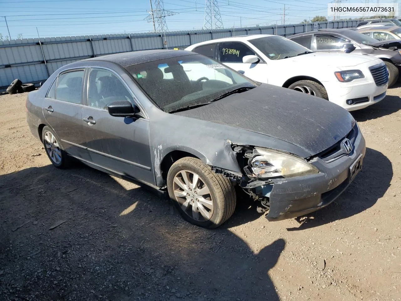 2007 Honda Accord Ex VIN: 1HGCM66567A073631 Lot: 73704474