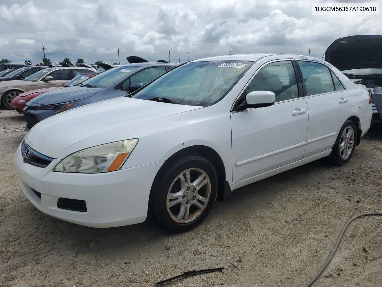 2007 Honda Accord Se VIN: 1HGCM56367A190618 Lot: 73844204