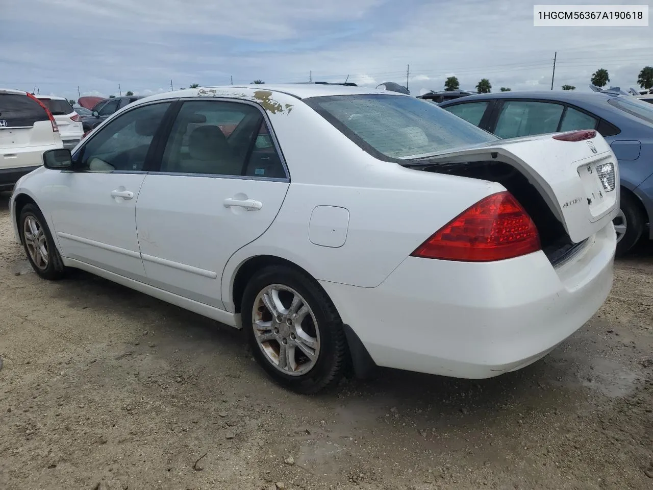 2007 Honda Accord Se VIN: 1HGCM56367A190618 Lot: 73844204