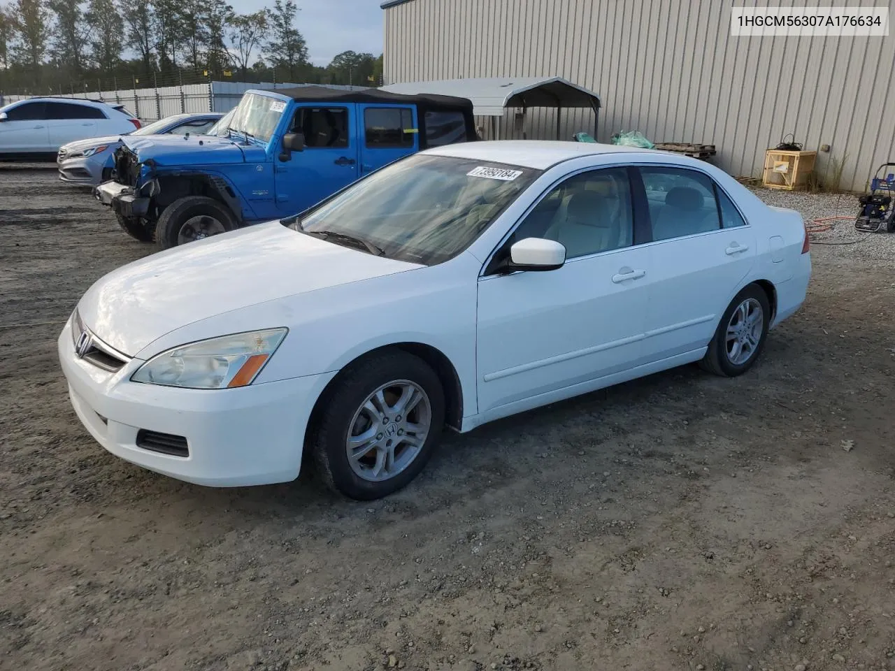 2007 Honda Accord Se VIN: 1HGCM56307A176634 Lot: 73993184