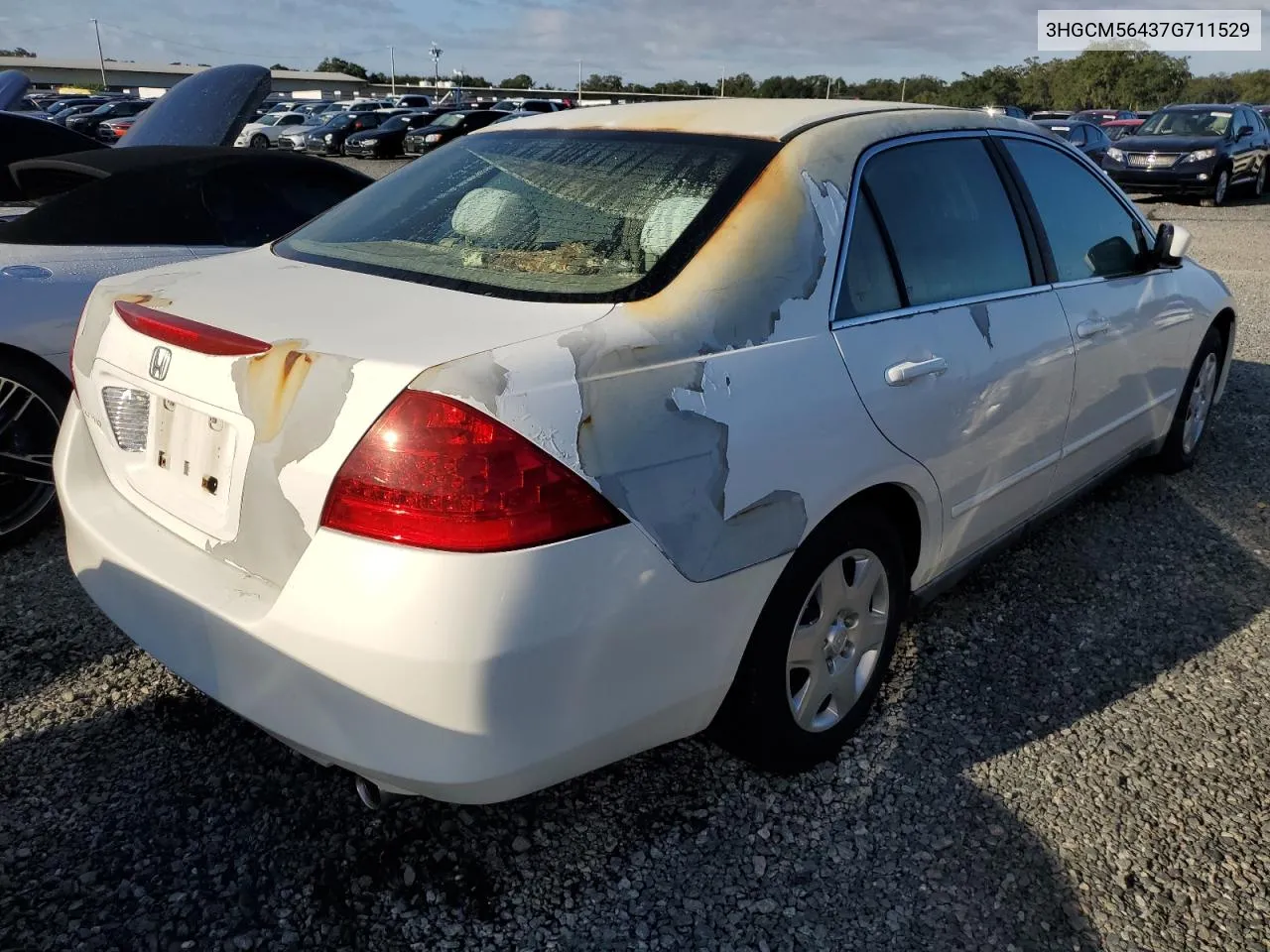 2007 Honda Accord Lx VIN: 3HGCM56437G711529 Lot: 74187754