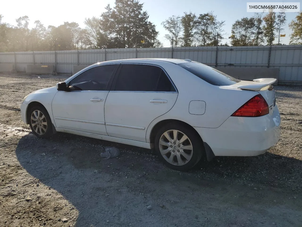 2007 Honda Accord Ex VIN: 1HGCM66587A046026 Lot: 75086064