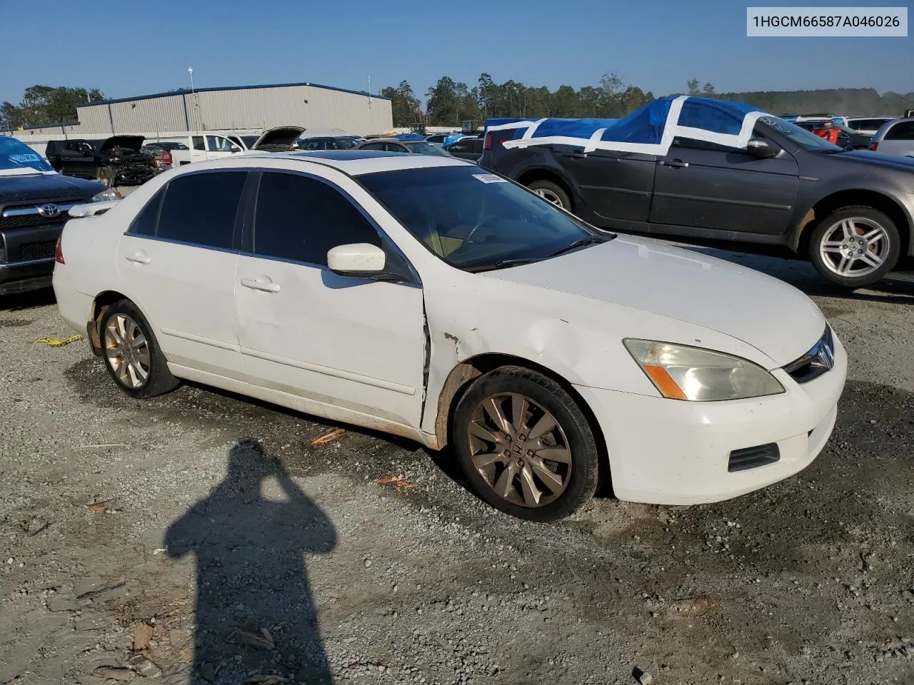 2007 Honda Accord Ex VIN: 1HGCM66587A046026 Lot: 75086064