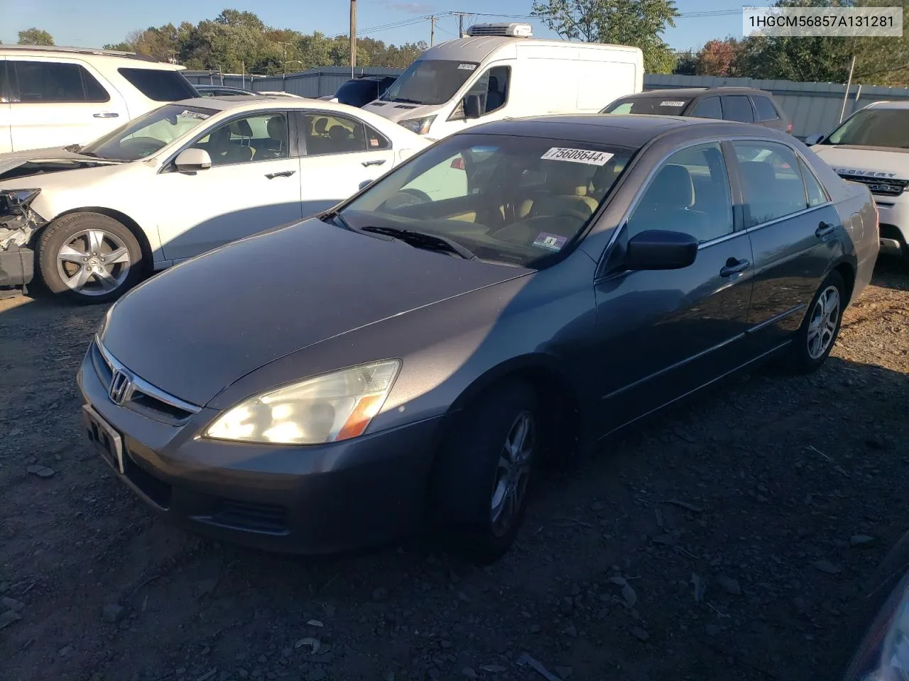 2007 Honda Accord Ex VIN: 1HGCM56857A131281 Lot: 75608644