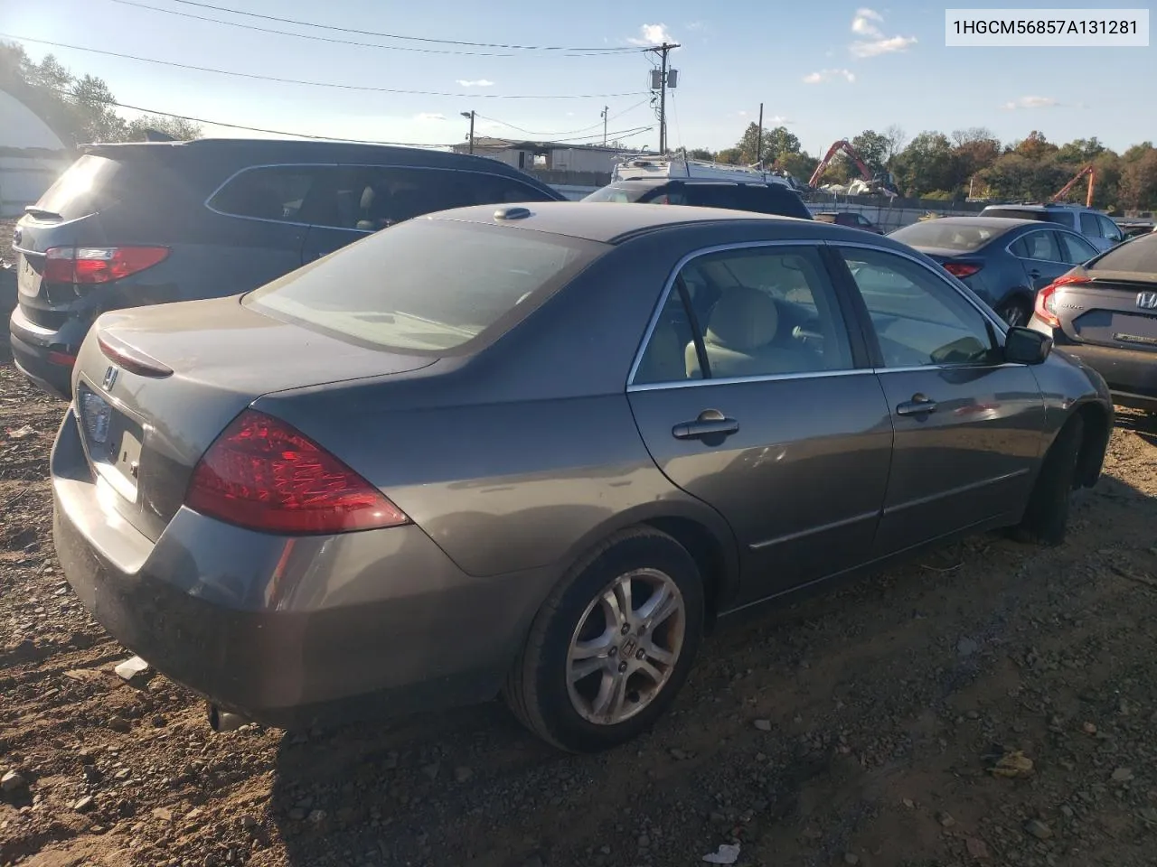 2007 Honda Accord Ex VIN: 1HGCM56857A131281 Lot: 75608644