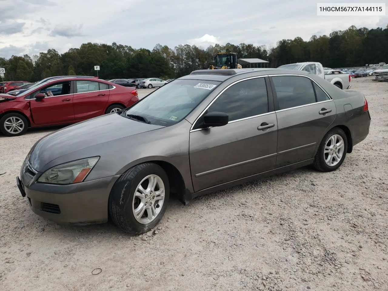 2007 Honda Accord Ex VIN: 1HGCM567X7A144115 Lot: 76368524