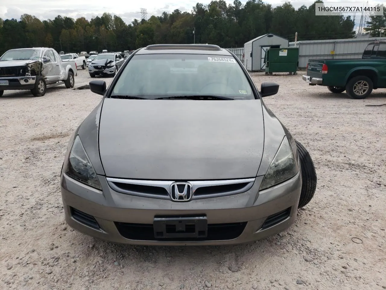 2007 Honda Accord Ex VIN: 1HGCM567X7A144115 Lot: 76368524