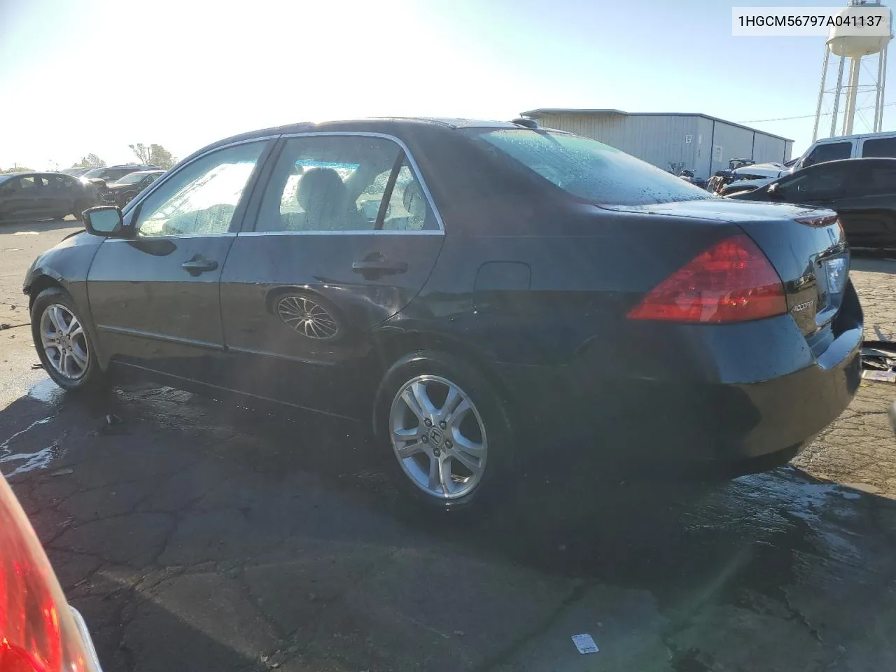 2007 Honda Accord Ex VIN: 1HGCM56797A041137 Lot: 76736484