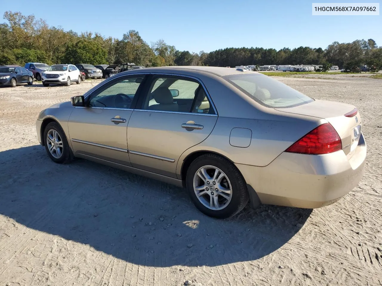 2007 Honda Accord Ex VIN: 1HGCM568X7A097662 Lot: 77146094