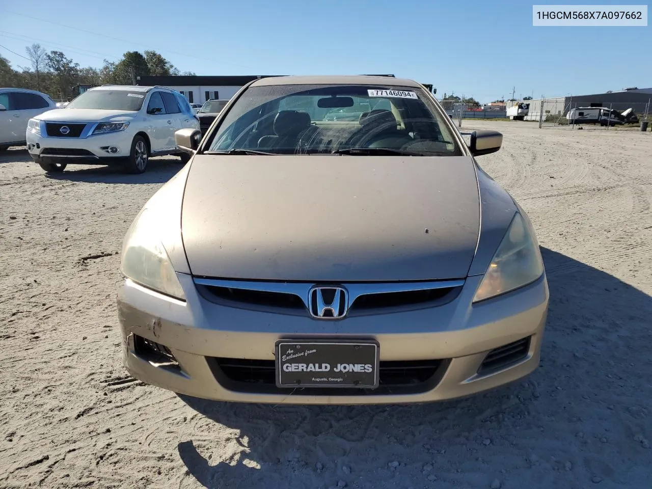 2007 Honda Accord Ex VIN: 1HGCM568X7A097662 Lot: 77146094