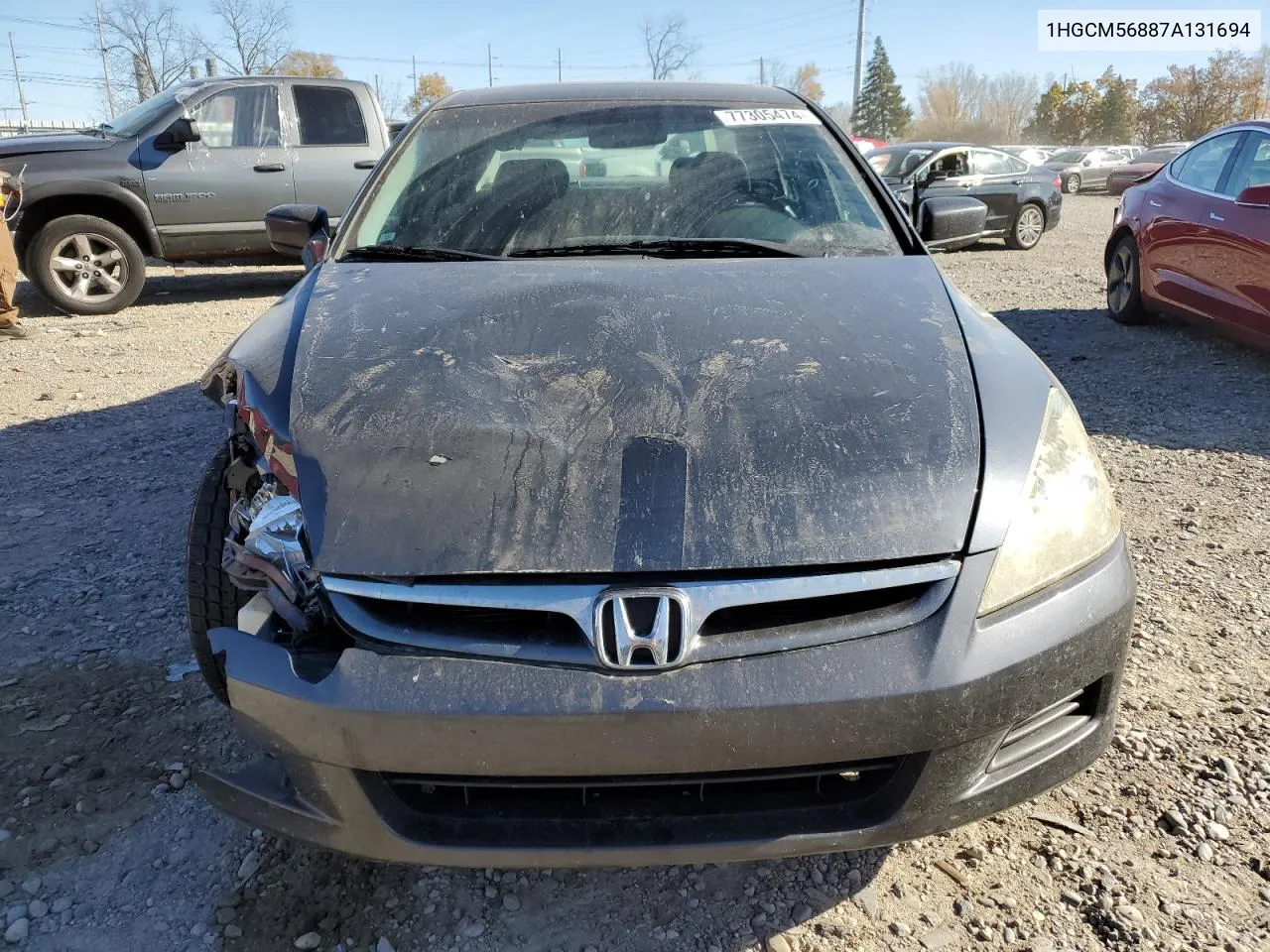 2007 Honda Accord Ex VIN: 1HGCM56887A131694 Lot: 77305474