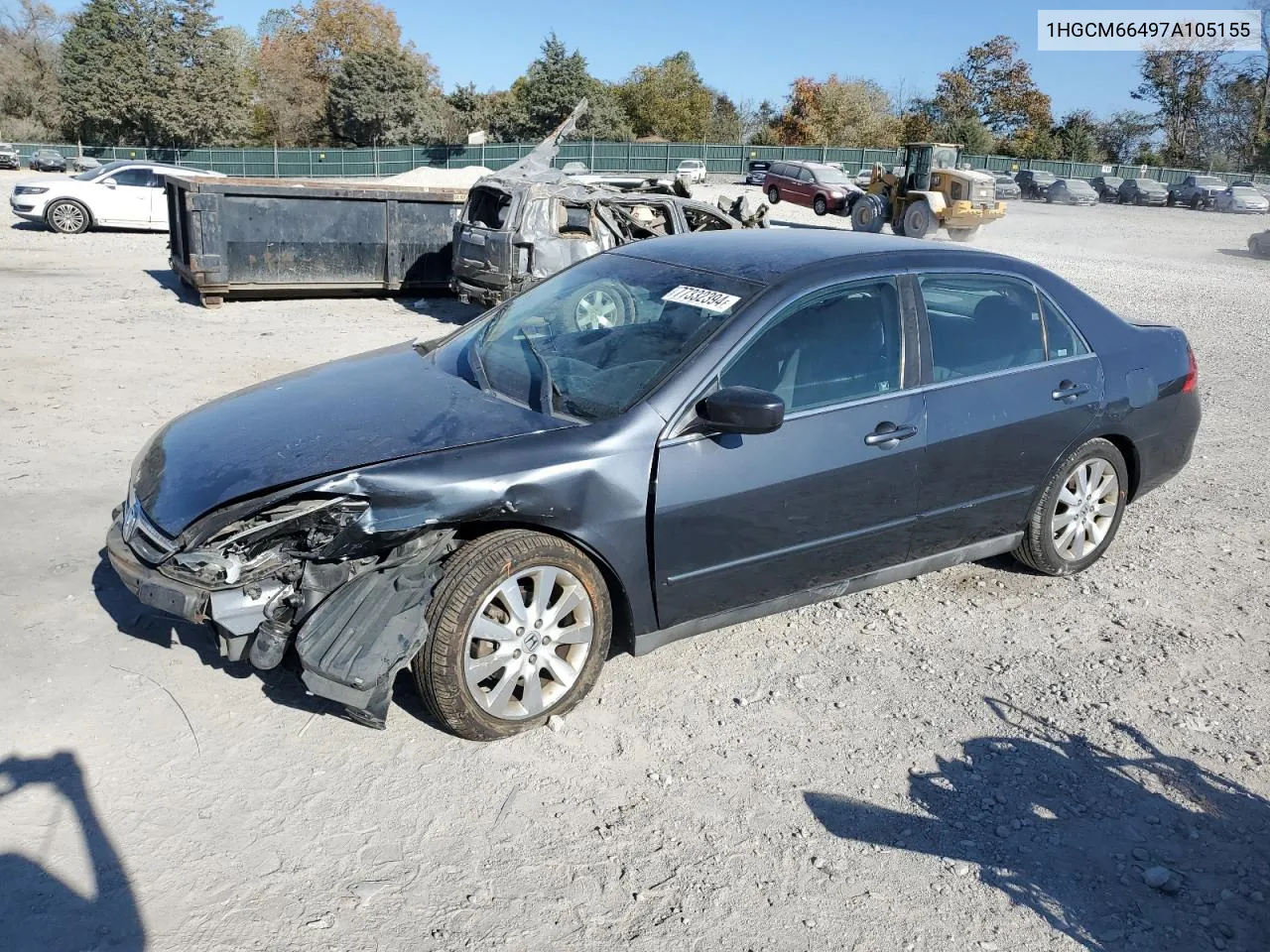 2007 Honda Accord Se VIN: 1HGCM66497A105155 Lot: 77332394