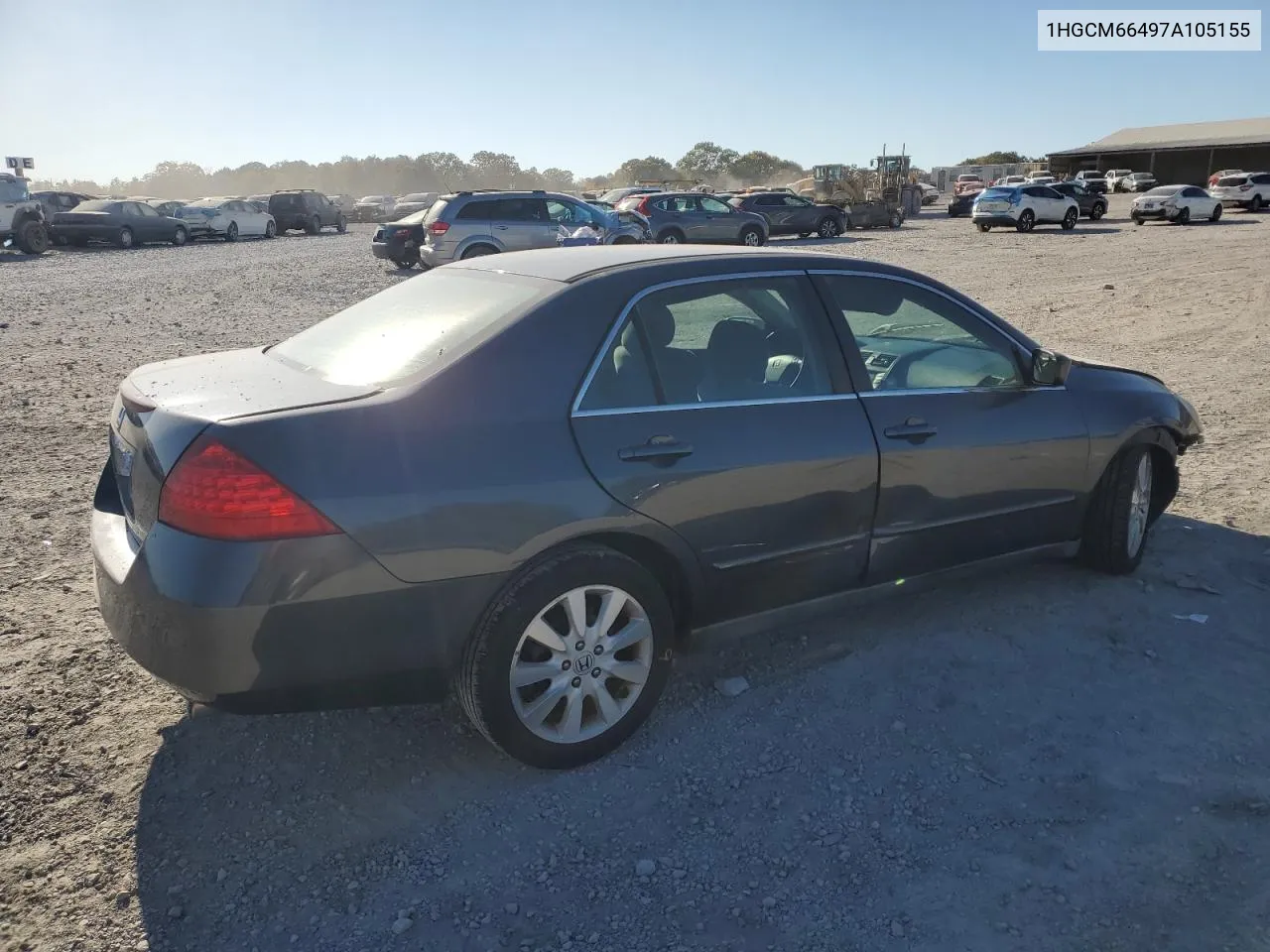 2007 Honda Accord Se VIN: 1HGCM66497A105155 Lot: 77332394