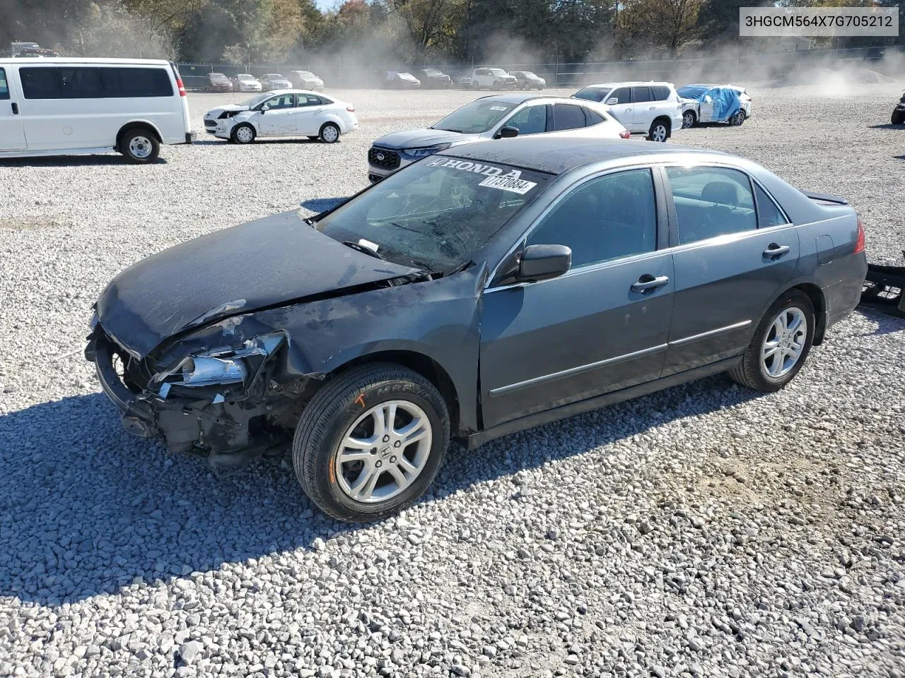 2007 Honda Accord Lx VIN: 3HGCM564X7G705212 Lot: 77370884