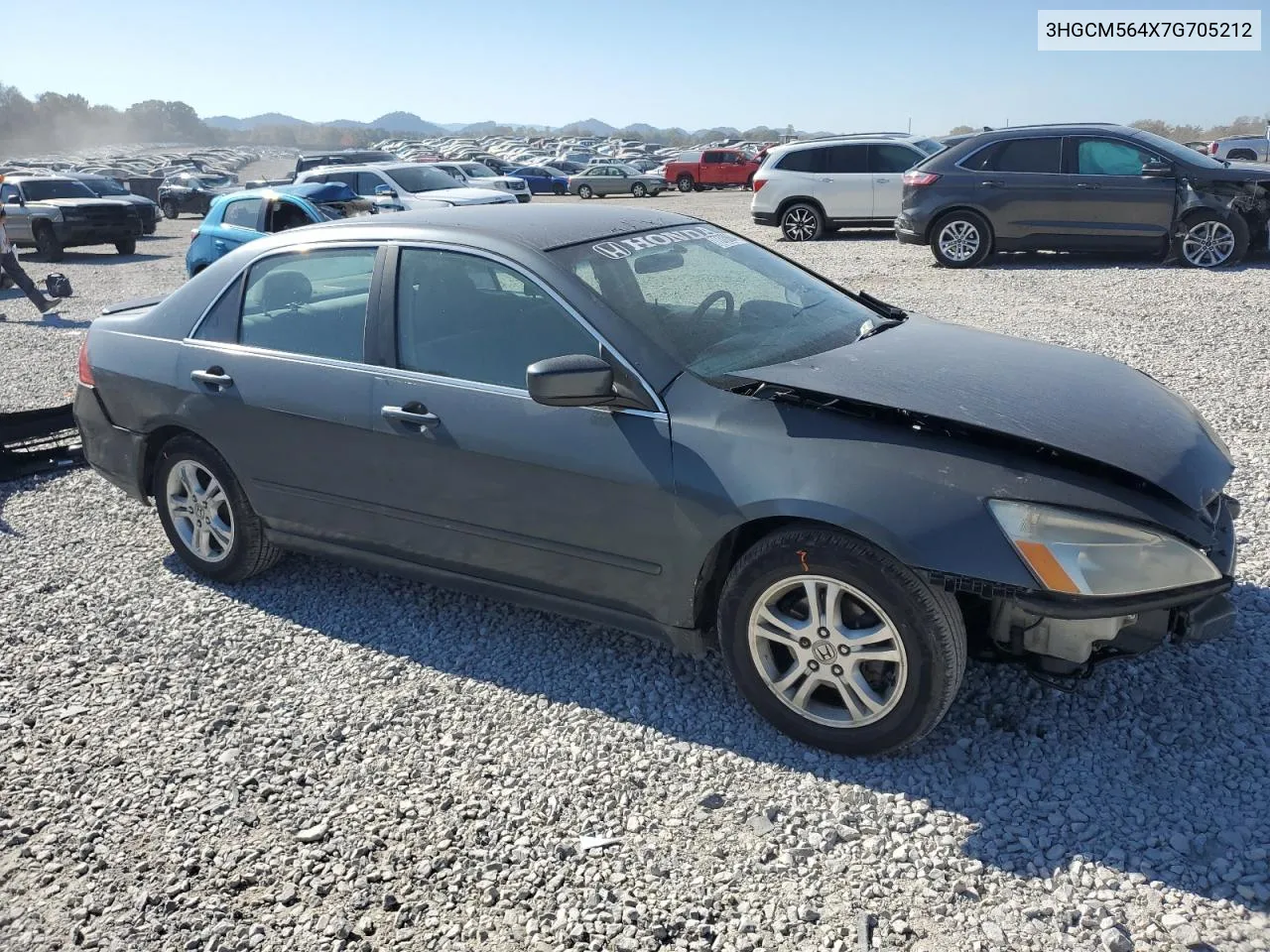 2007 Honda Accord Lx VIN: 3HGCM564X7G705212 Lot: 77370884