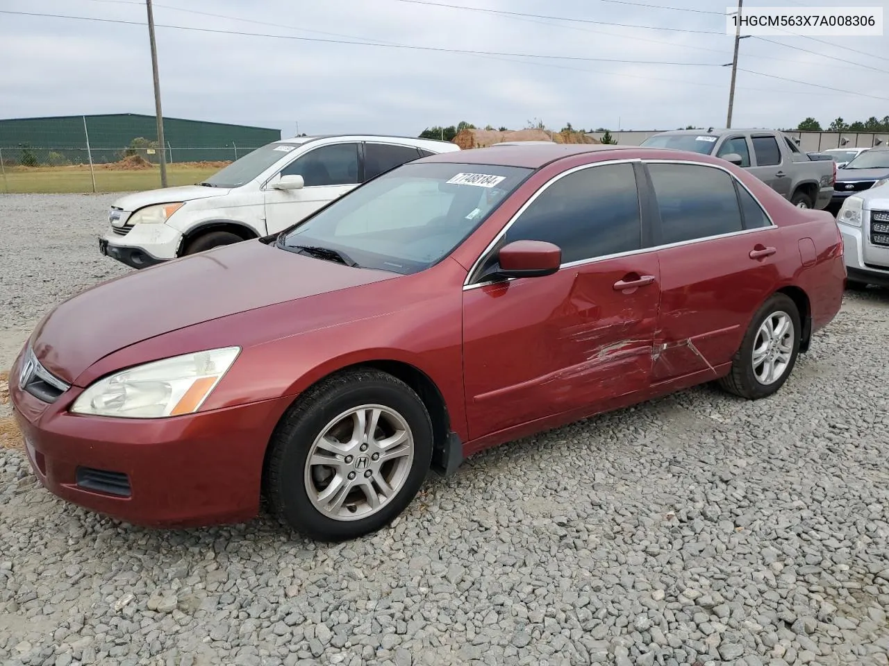 2007 Honda Accord Se VIN: 1HGCM563X7A008306 Lot: 77488184