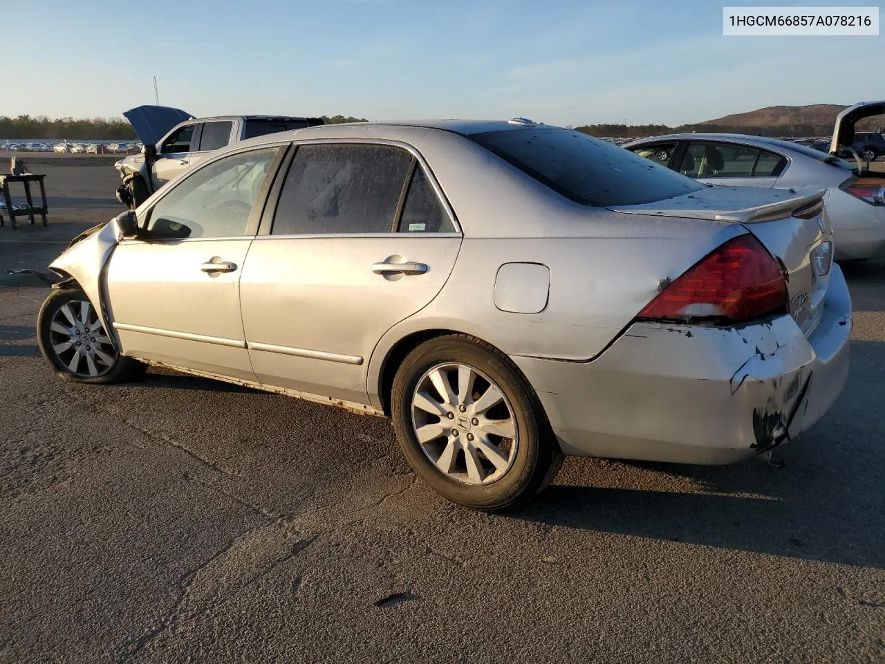 2007 Honda Accord Ex VIN: 1HGCM66857A078216 Lot: 77578644