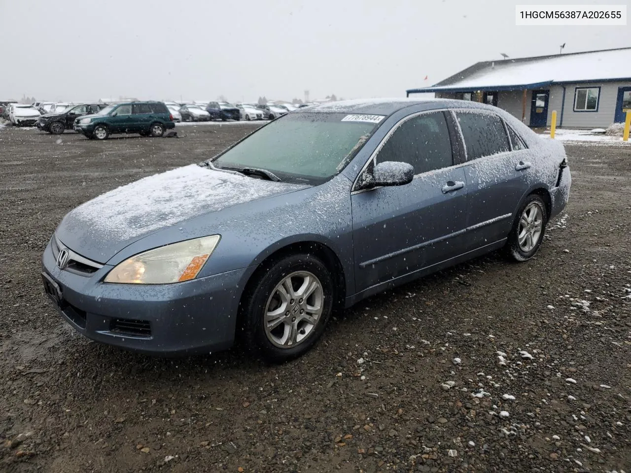 2007 Honda Accord Se VIN: 1HGCM56387A202655 Lot: 77678944