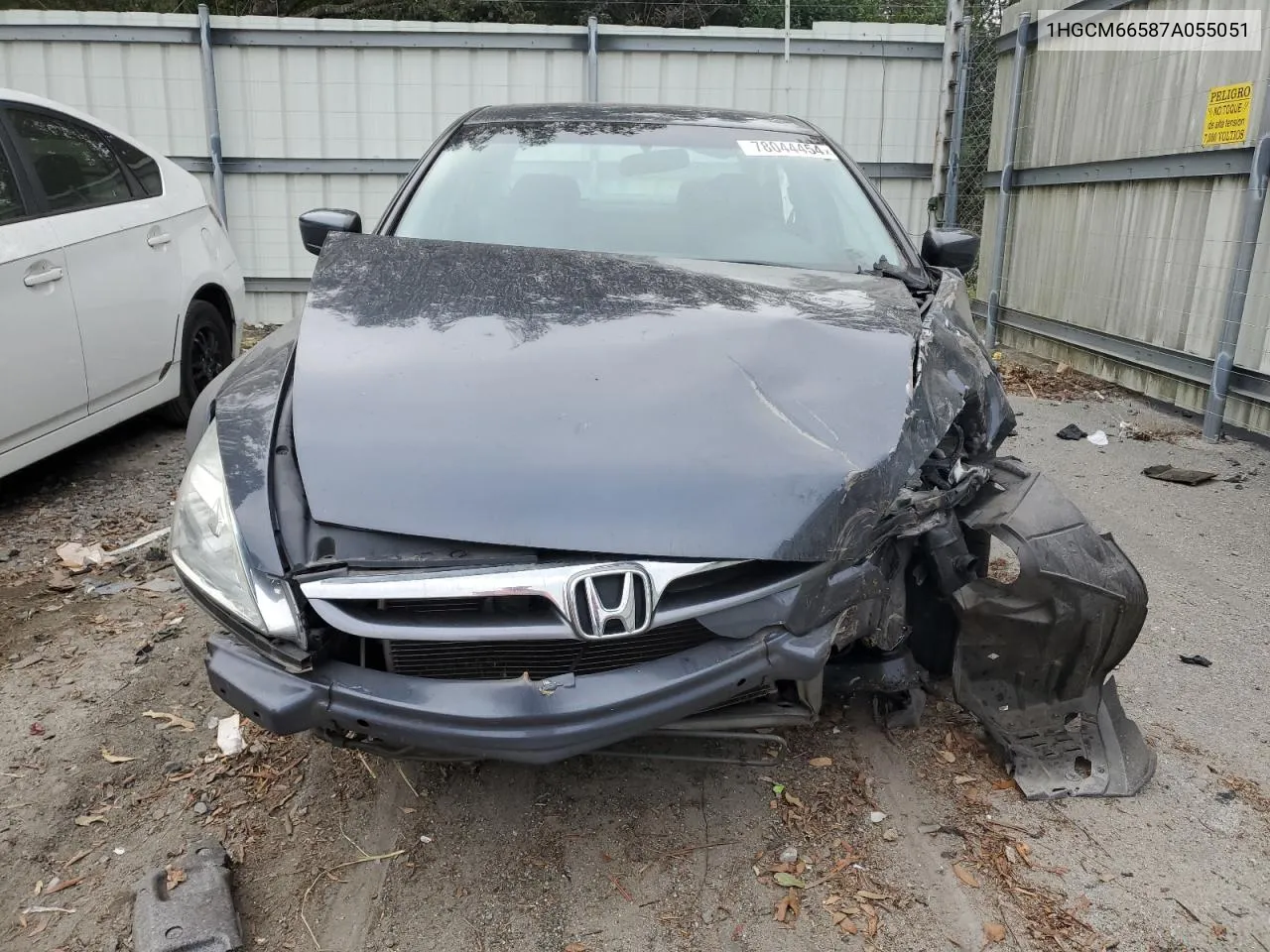 2007 Honda Accord Ex VIN: 1HGCM66587A055051 Lot: 78044454