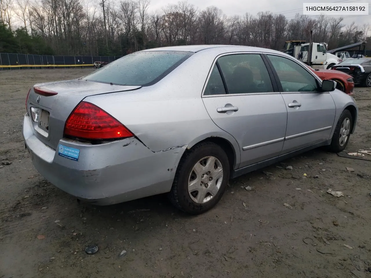 2007 Honda Accord Lx VIN: 1HGCM56427A158192 Lot: 78416003