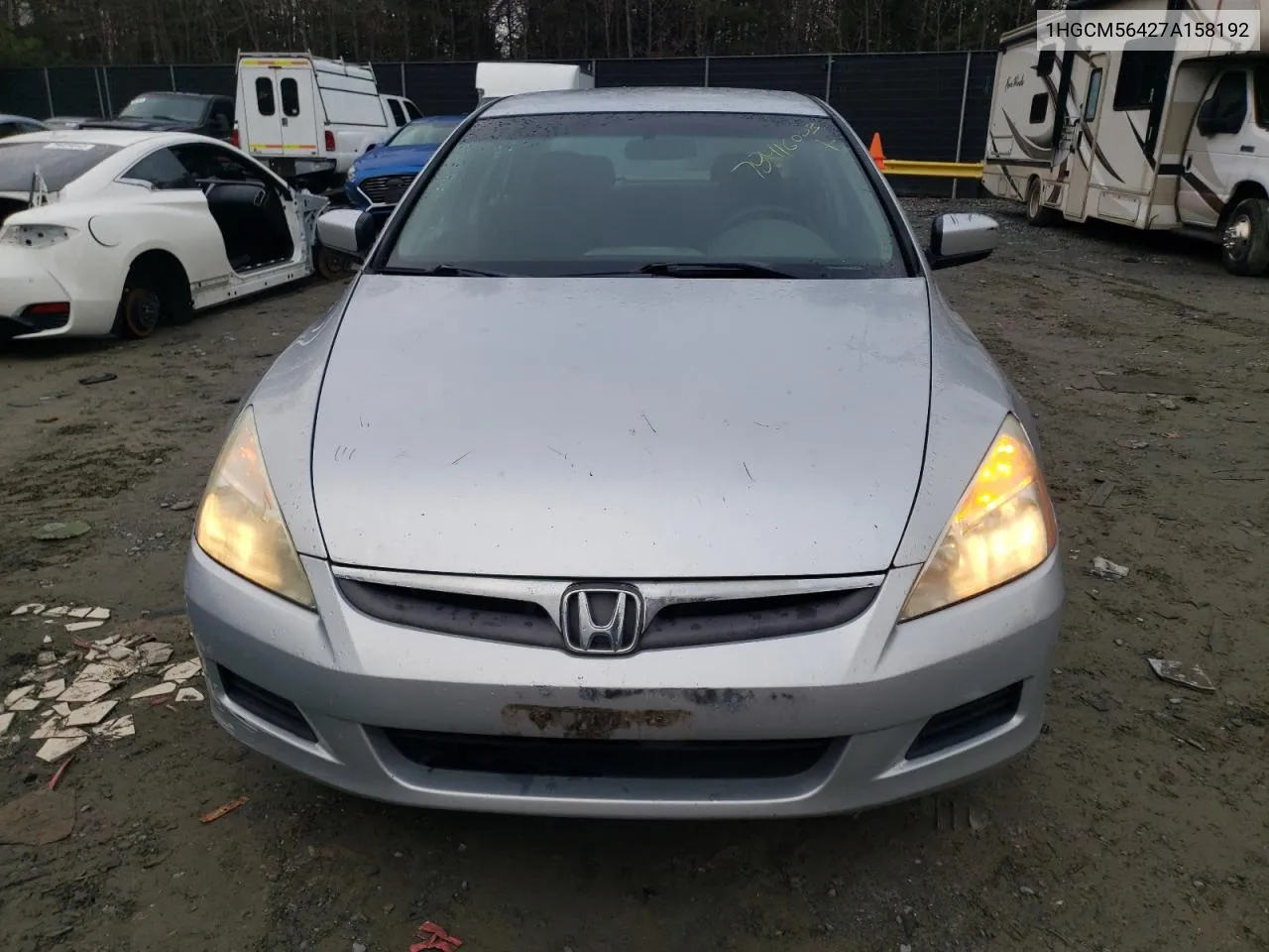 2007 Honda Accord Lx VIN: 1HGCM56427A158192 Lot: 78416003