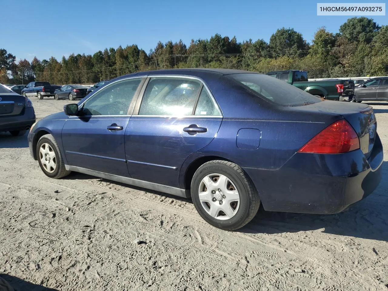 2007 Honda Accord Lx VIN: 1HGCM56497A093275 Lot: 78706014