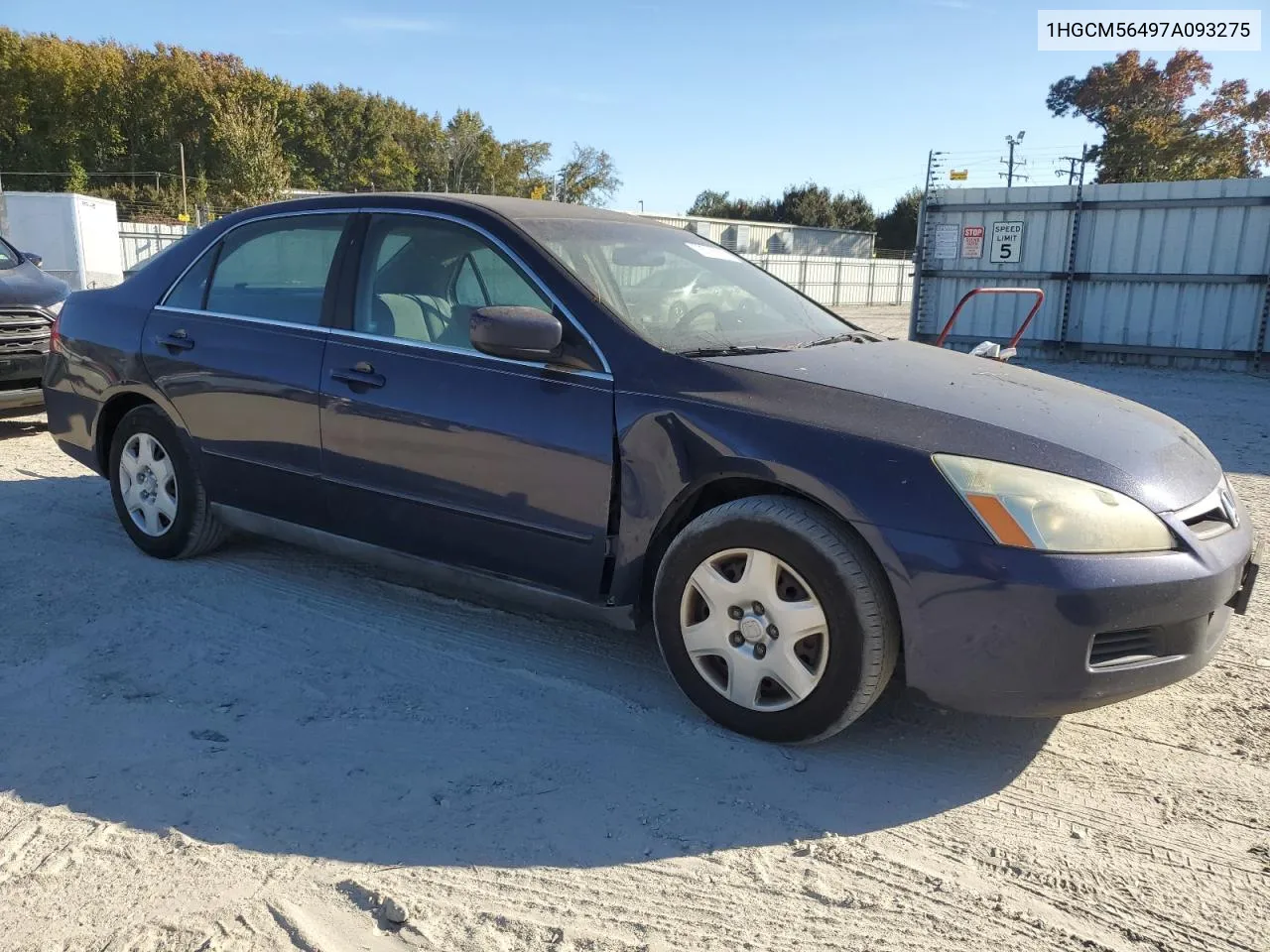 2007 Honda Accord Lx VIN: 1HGCM56497A093275 Lot: 78706014