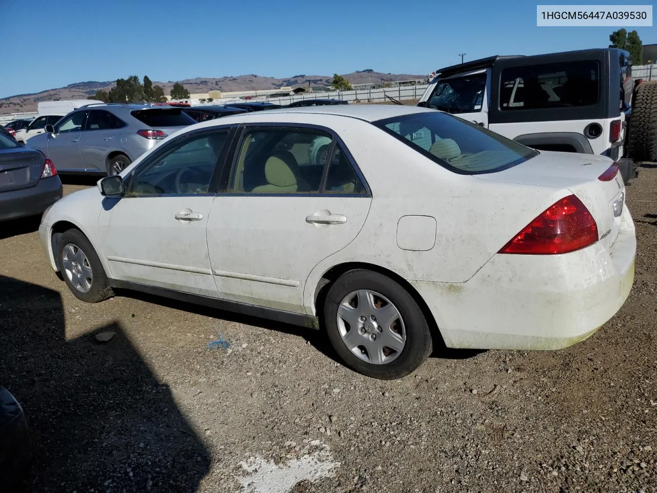 2007 Honda Accord Lx VIN: 1HGCM56447A039530 Lot: 78952364