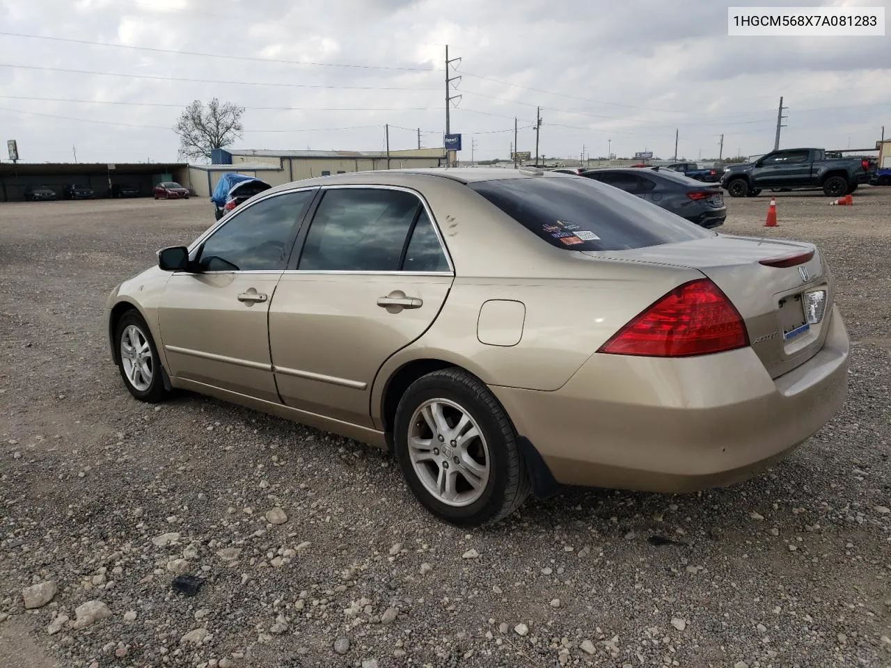 2007 Honda Accord Ex VIN: 1HGCM568X7A081283 Lot: 79213894