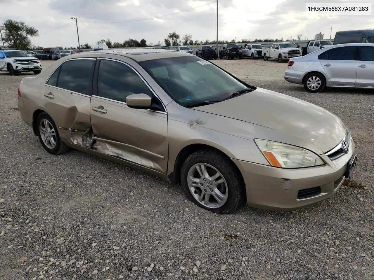 2007 Honda Accord Ex VIN: 1HGCM568X7A081283 Lot: 79213894