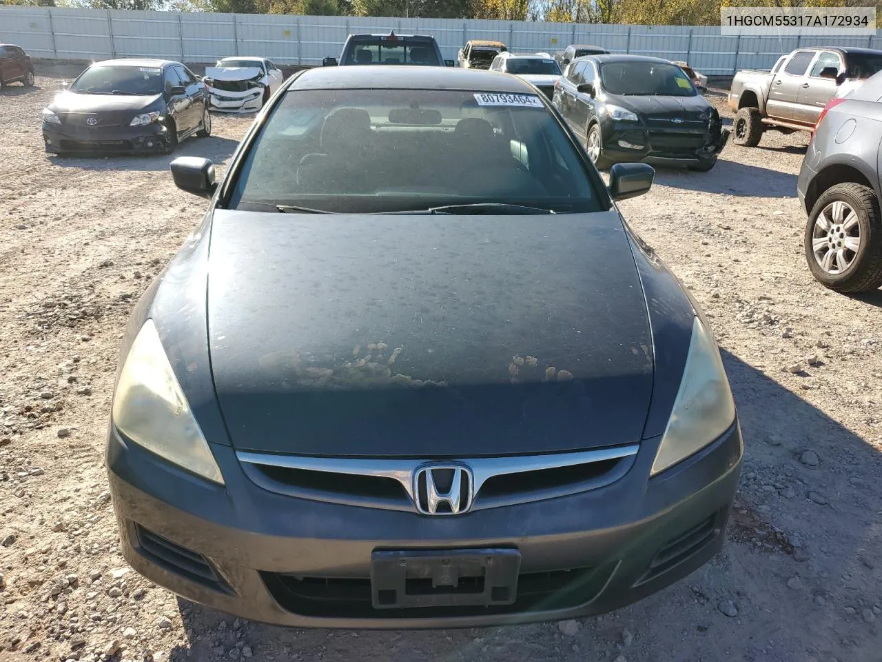 2007 Honda Accord Se VIN: 1HGCM55317A172934 Lot: 80793464