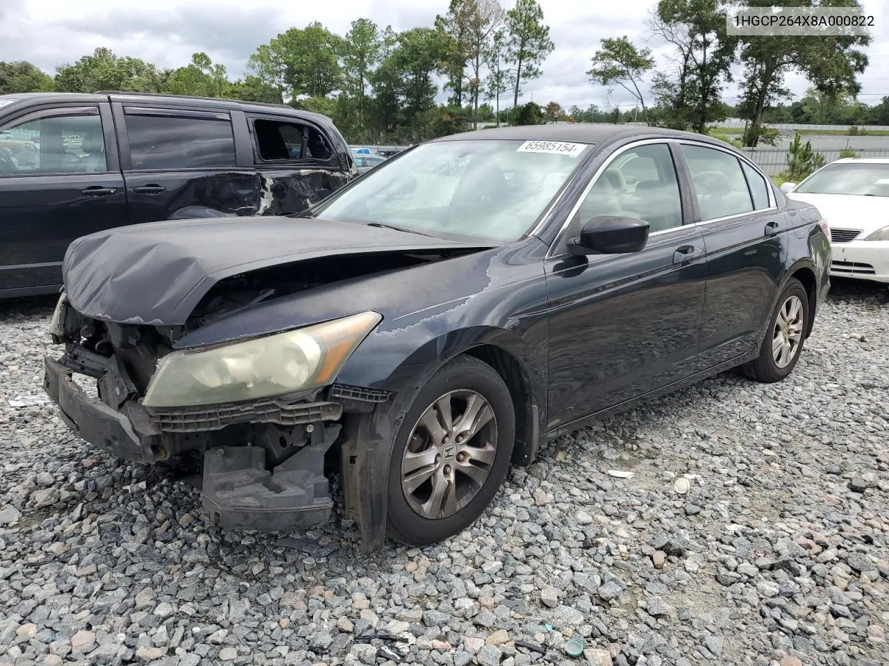 2008 Honda Accord Lxp VIN: 1HGCP264X8A000822 Lot: 65985154