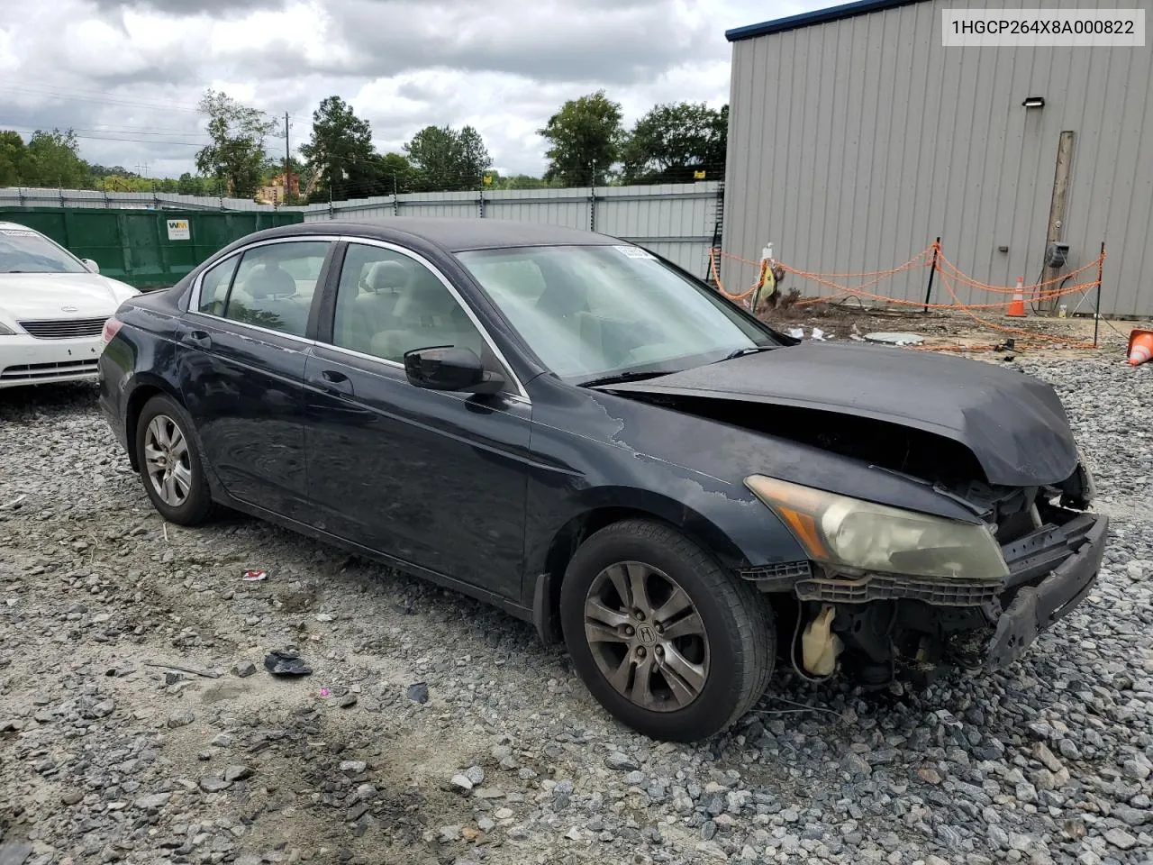 2008 Honda Accord Lxp VIN: 1HGCP264X8A000822 Lot: 65985154