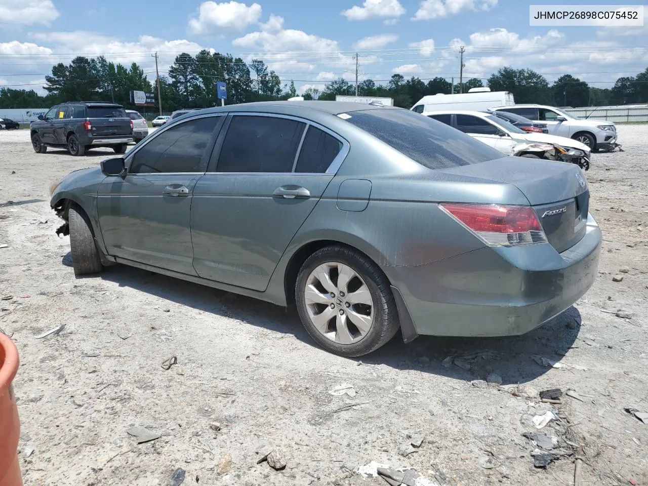 2008 Honda Accord Exl VIN: JHMCP26898C075452 Lot: 66956284