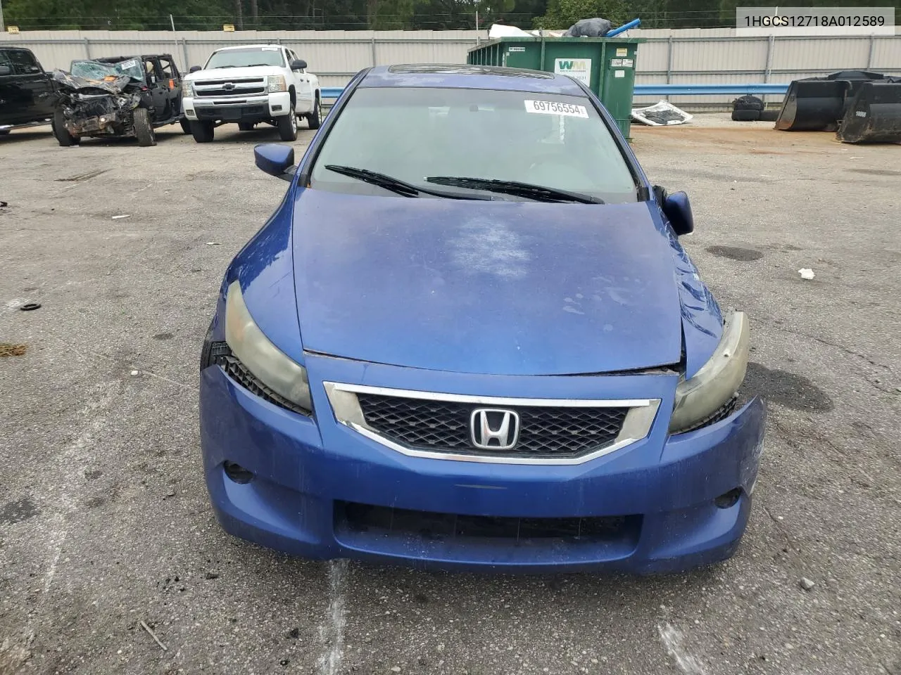 2008 Honda Accord Ex VIN: 1HGCS12718A012589 Lot: 69756554