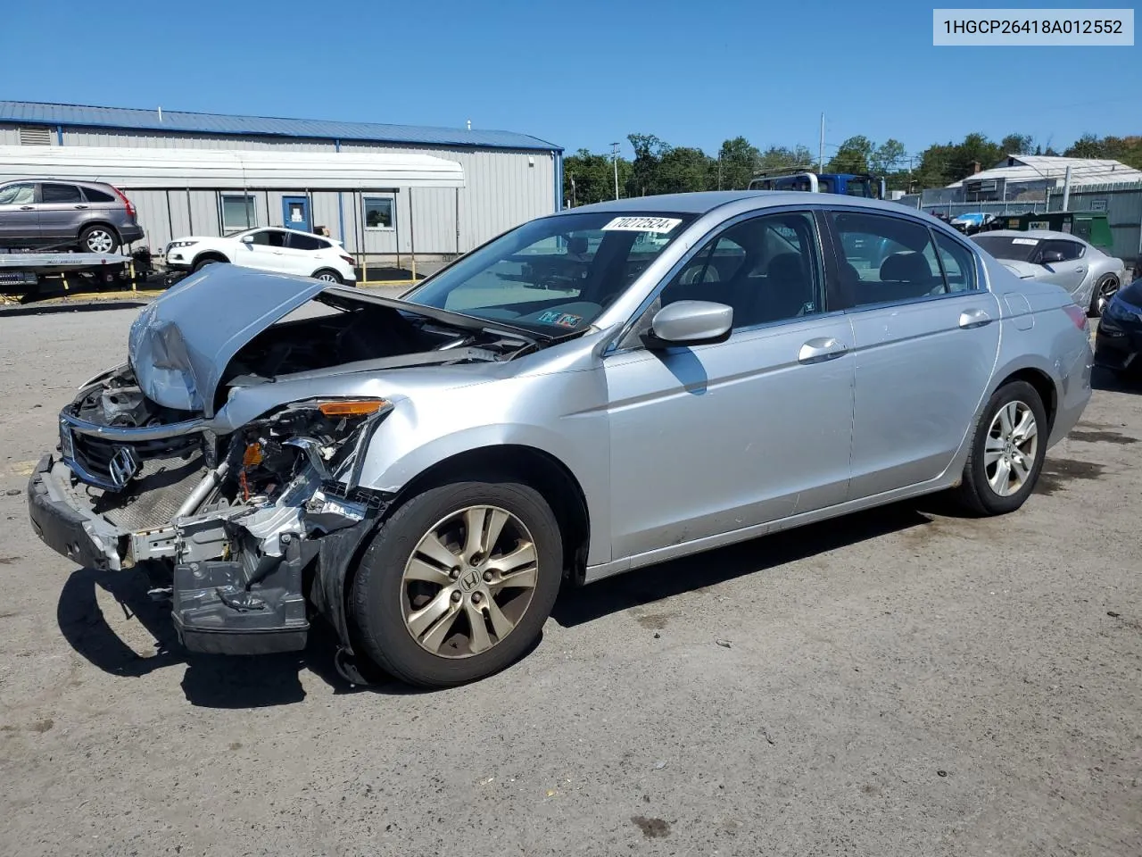 2008 Honda Accord Lxp VIN: 1HGCP26418A012552 Lot: 70272524