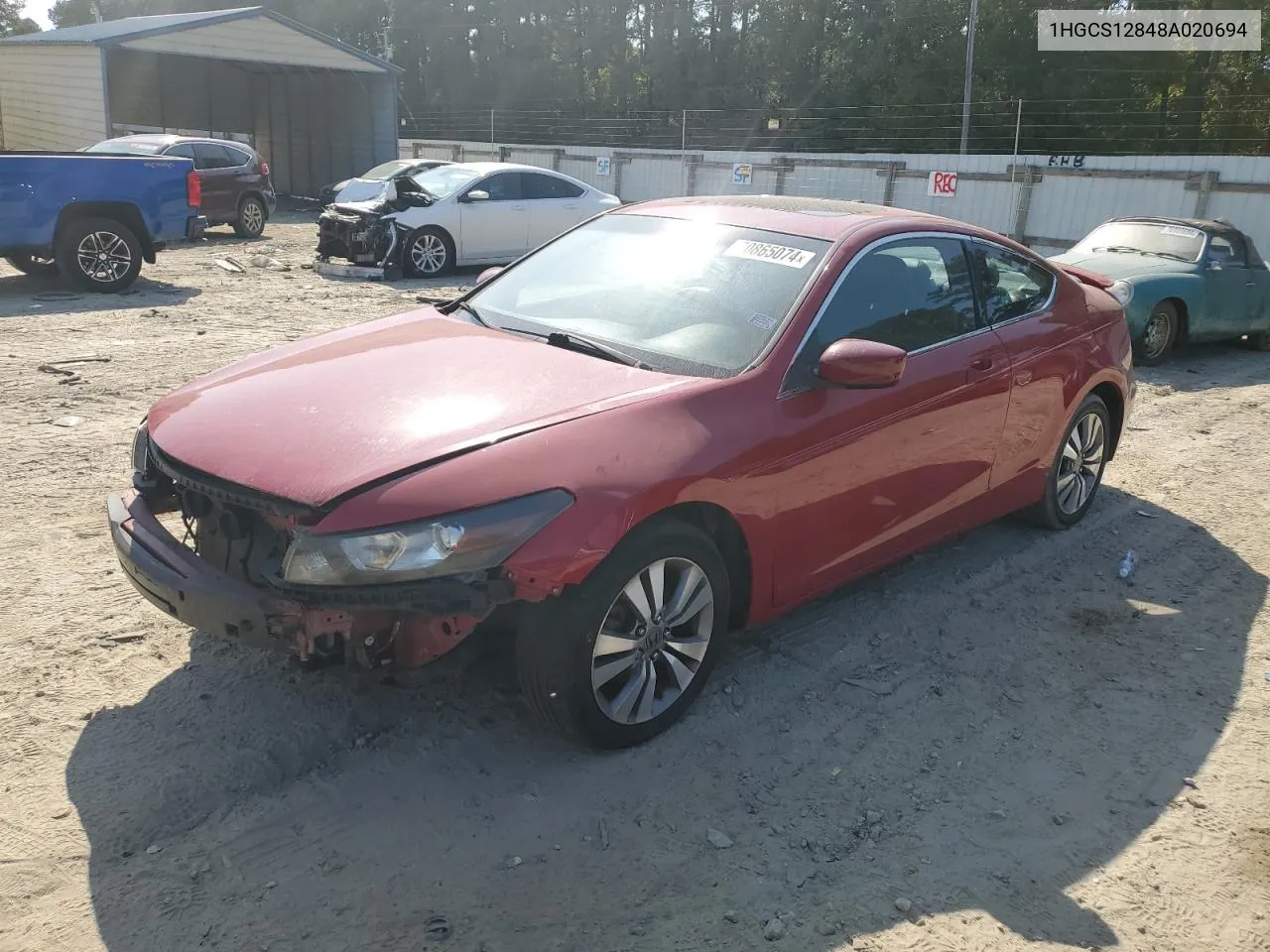 2008 Honda Accord Exl VIN: 1HGCS12848A020694 Lot: 70865074