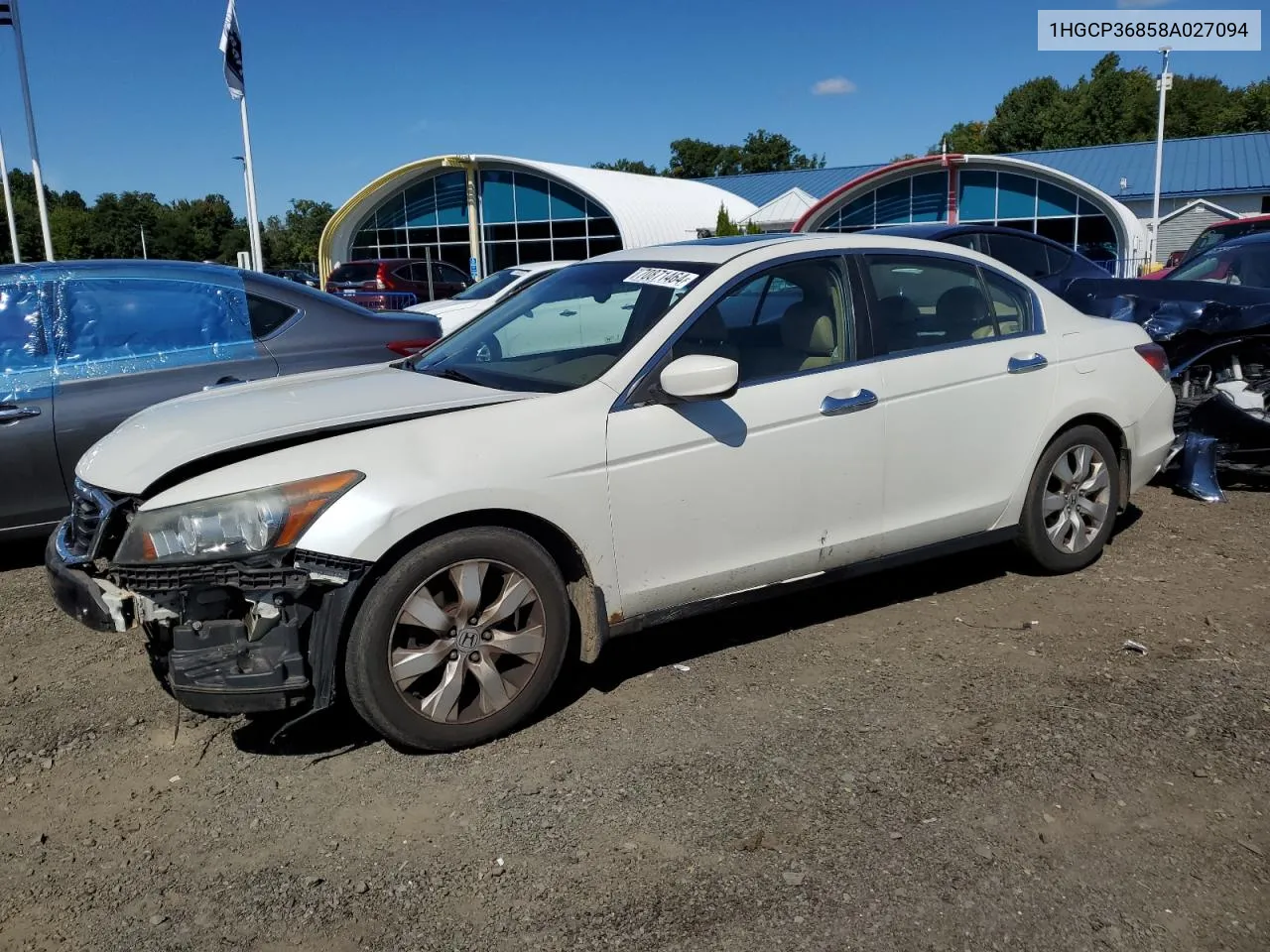 2008 Honda Accord Exl VIN: 1HGCP36858A027094 Lot: 70871464